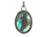 Sterling Silver Natural Turquoise Artisan Pendant, (SP-5979)